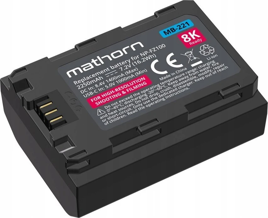 Avacom Baterija Mathorn MB-221 2250mAh USB-C pakaitinis NP-FZ100