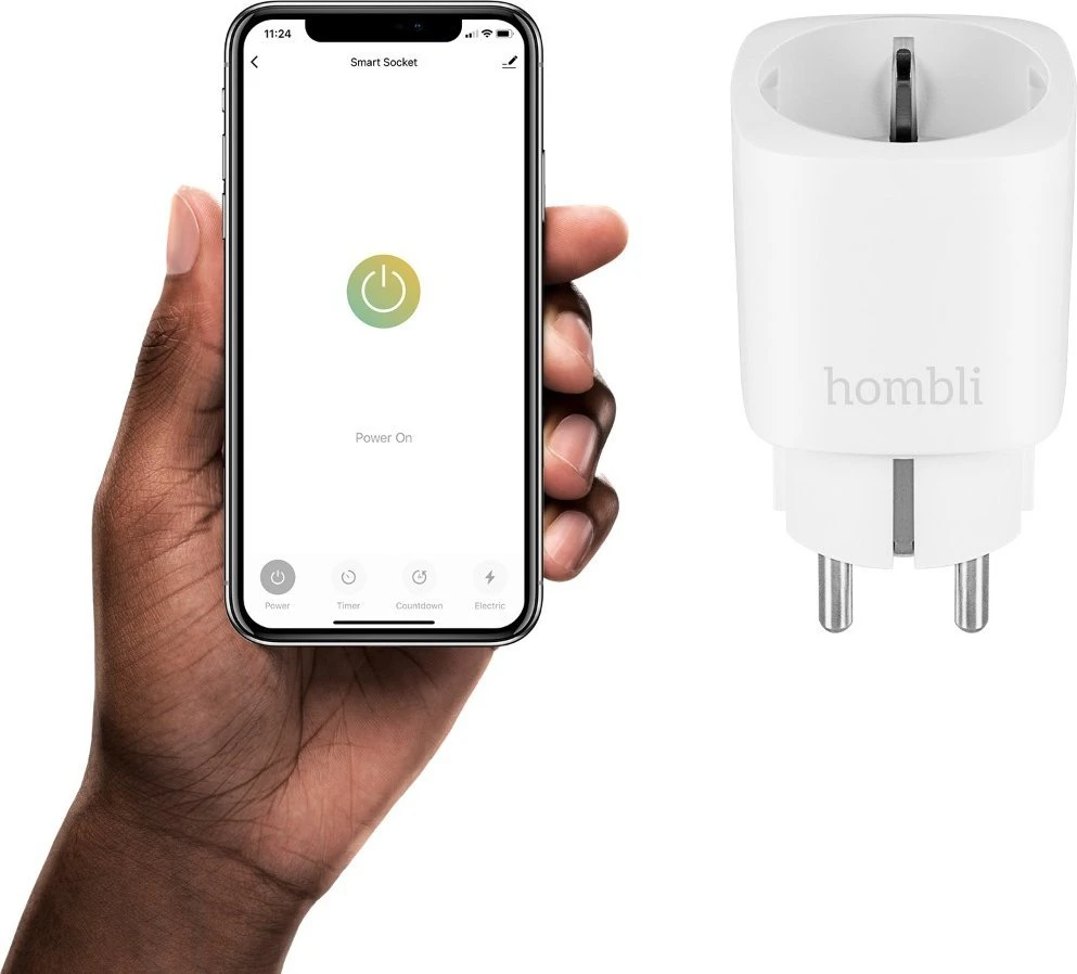 Hombli Smart Plug lizdas EU baltas