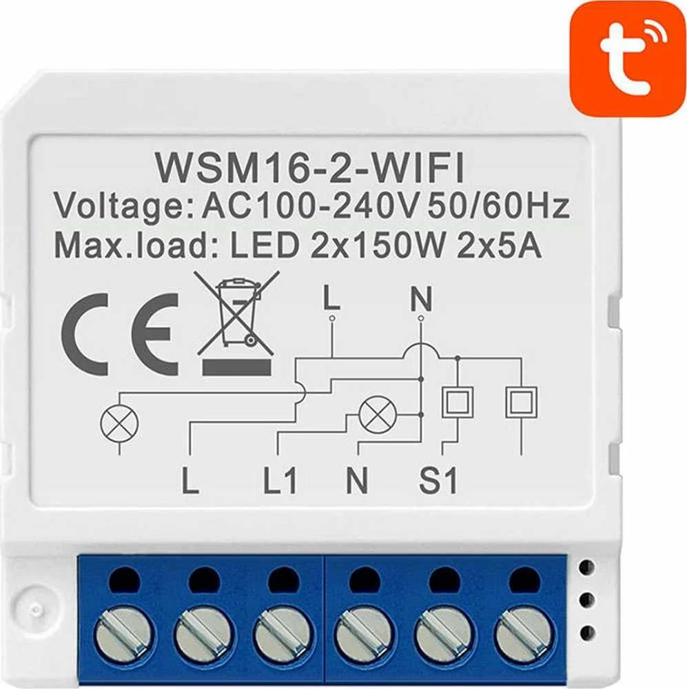 Smart Switch modulis WiFi Avatto WSM16-W2 TUYA