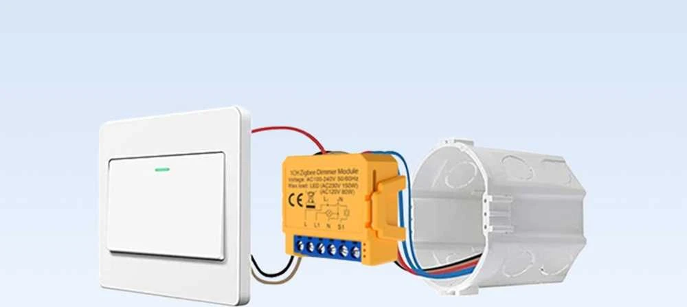 Išmanusis ZigBee nuleidimo jungiklis Avatto ZDMS16-2 TUYA