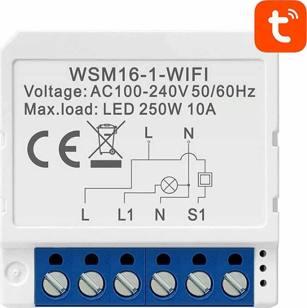 Smart Switch modulis WiFi Avatto WSM16-W1 TUYA