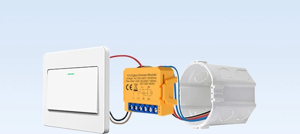 Išmanusis ZigBee nuleidimo jungiklis Avatto ZDMS16-1 TUYA