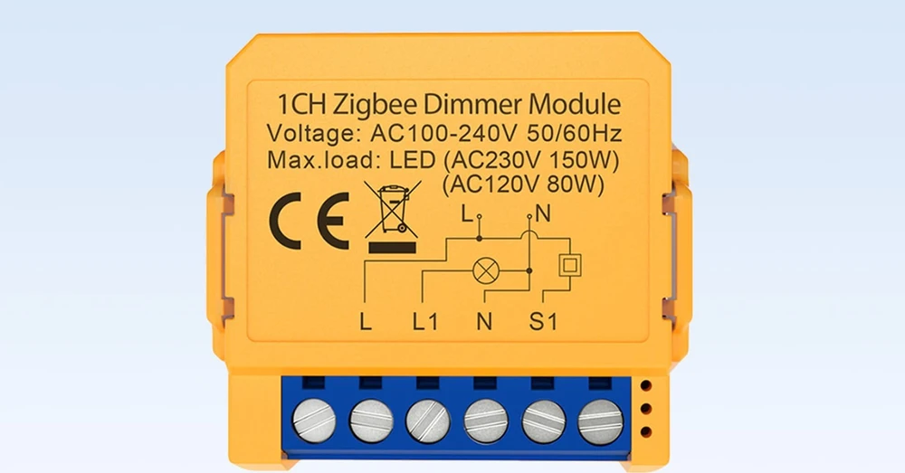 Išmanusis ZigBee nuleidimo jungiklis Avatto ZDMS16-1 TUYA