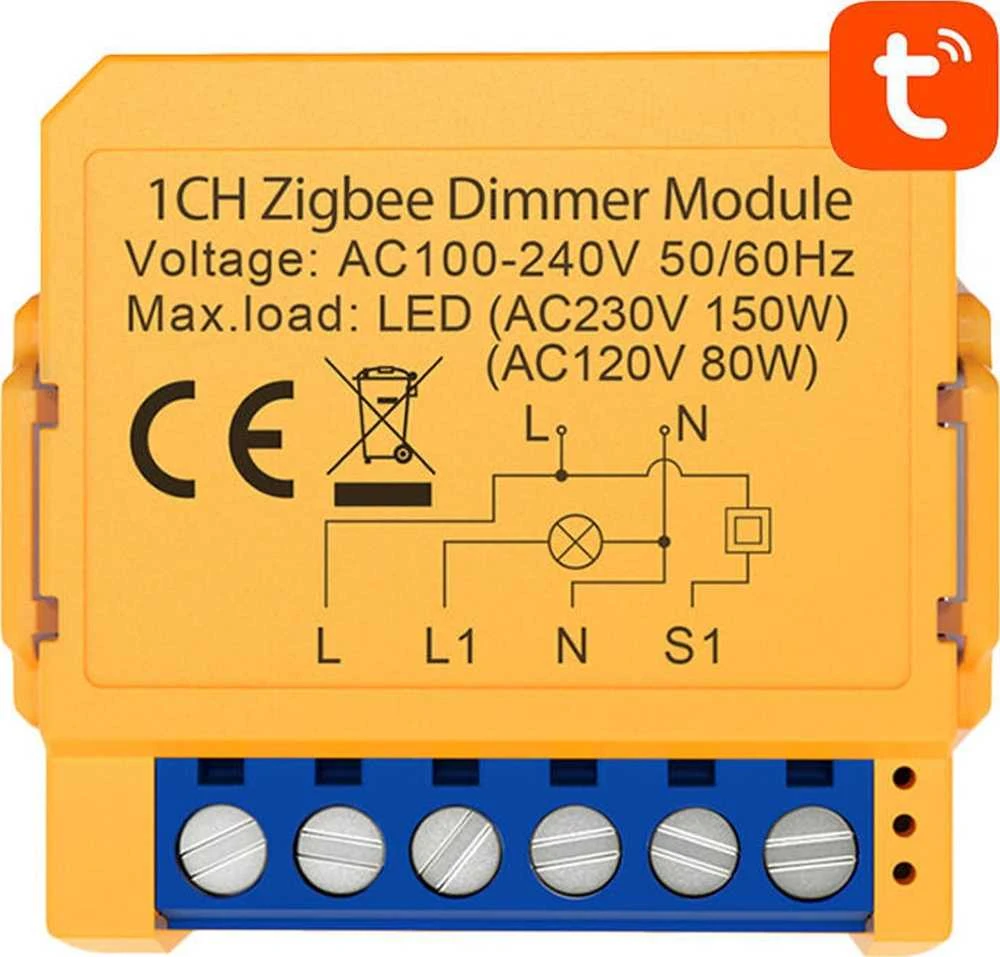 Išmanusis ZigBee nuleidimo jungiklis Avatto ZDMS16-2 TUYA