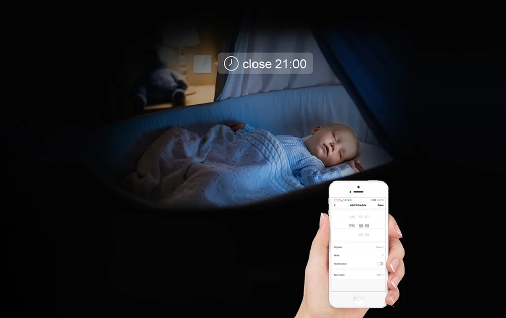 Išmanusis šviesos jungiklis WiFi Avatto TS02-EU-B2 2 krypčių (juodas)