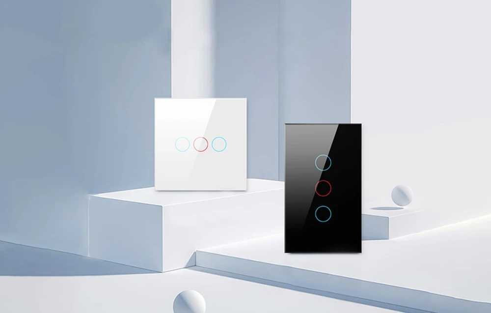 Išmanusis šviesos jungiklis WiFi Avatto TS02-EU-B2 2 krypčių (juodas)