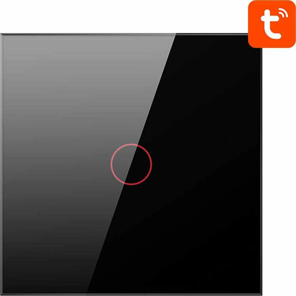Išmanusis šviesos jungiklis ZigBee Avatto ZTS02-EU-B1 Vienpusis TUYA (juodas)