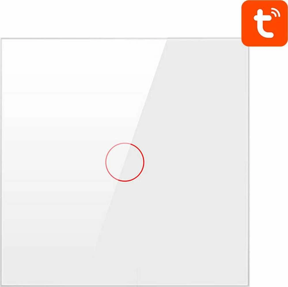 Išmanusis šviesos jungiklis ZigBee Avatto ZTS02-EU-W1 Vienpusis TUYA (balta)