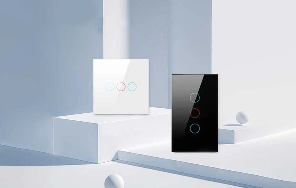 Smart Light Switch WiFi Avatto TS02-EU-B1 1 Way TUYA juodos spalvos