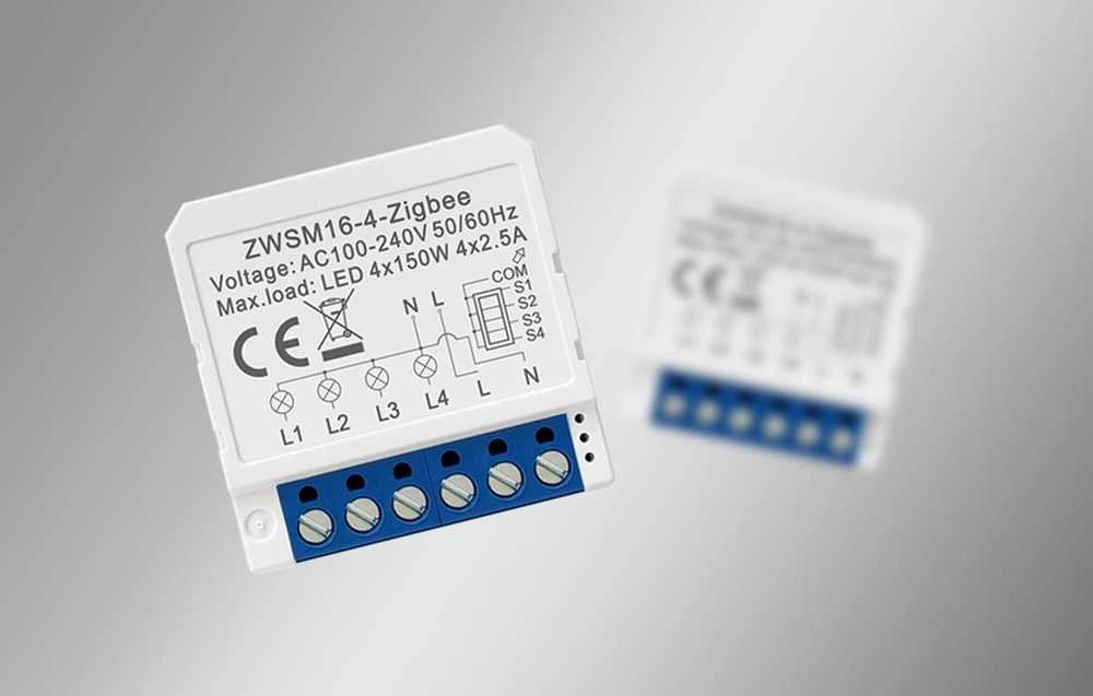 Išmanusis jungiklio modulis ZigBee Avatto ZWSM16-W4 TUYA