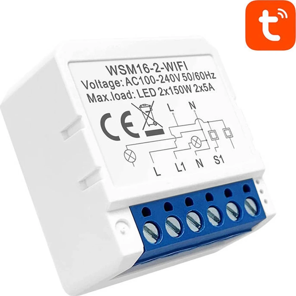 Smart Switch modulis WiFi Avatto WSM16-W2 TUYA