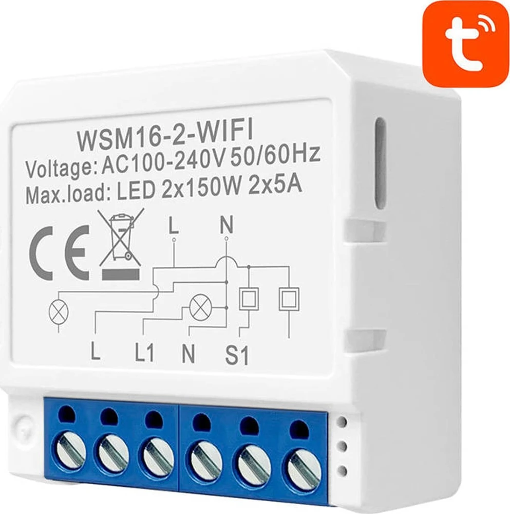 Smart Switch modulis WiFi Avatto WSM16-W2 TUYA