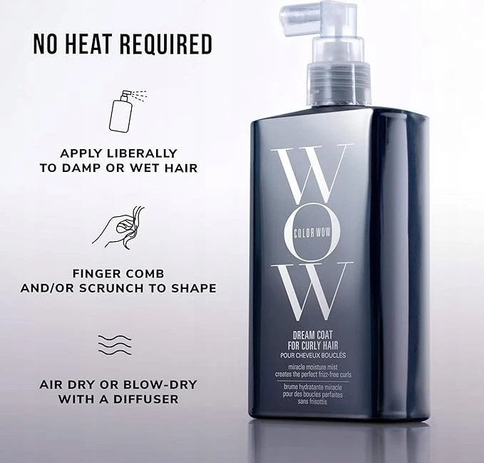 Color Wow Dream Coat Plaukus tiesinantis purškiklis, skirtas garbanotiems plaukams, 200 ml
