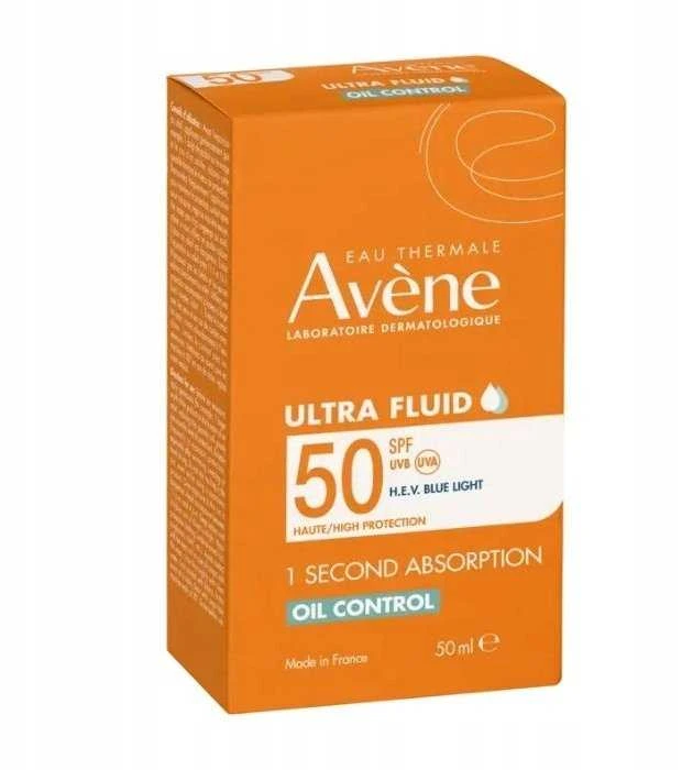 Avene SPF 50 Ultra Fluid Oil Control apsauginis fluidas nuo saulės, 50 ml