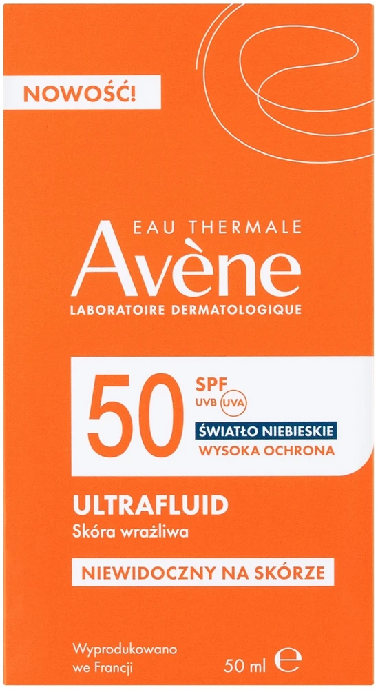 Avène Ultra Fluid SPF 50 apsauginis veido fluidas nuo saulės, 50 ml