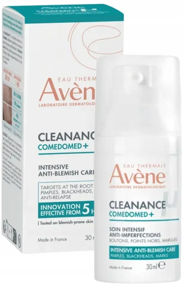 Avene Cleanance Comedomed+ Intensive Anti Blemish Care veido priežiūros priemonė nuo spuogų, 30 ml