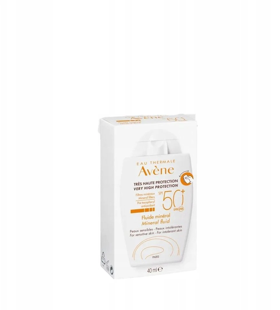 Avene Mineral Fluid SPF 50+ veido fluidas nuo saulės, 40 ml