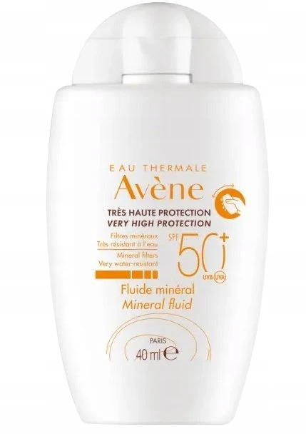 Avene Mineral Fluid SPF 50+ veido fluidas nuo saulės, 40 ml