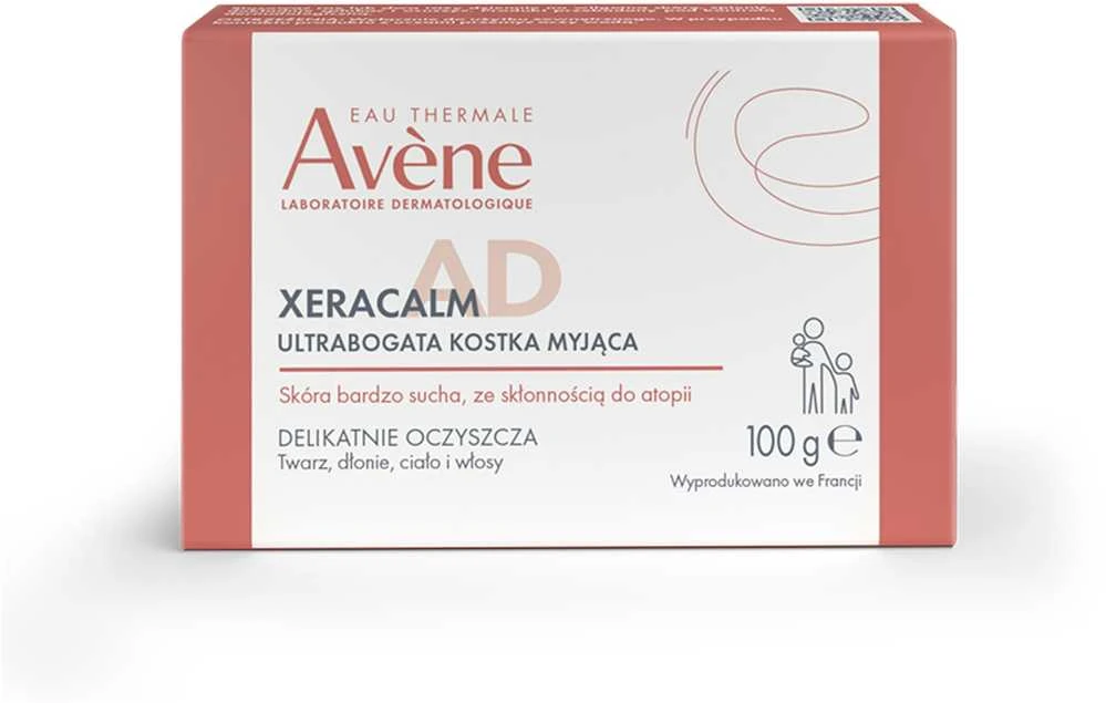Avene XeraCalm A.D švelnus valomasis veido prausiklis, 100 g