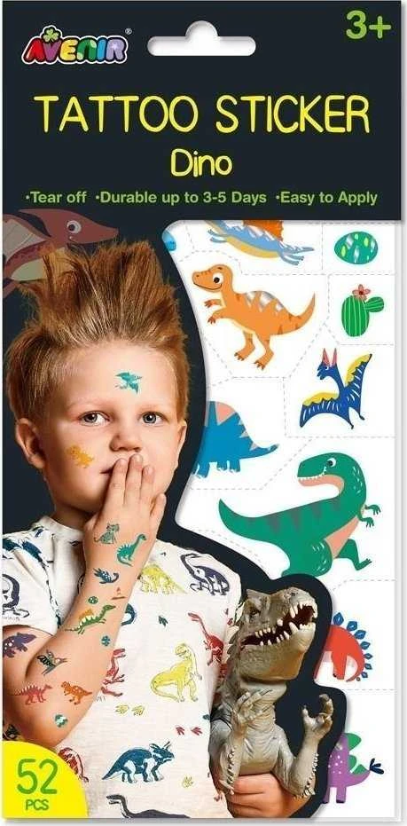AVENIR Priklijuojamos tatuiruotės „Dinozaurai“
