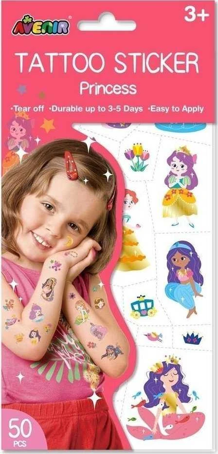 AVENIR Priklijuojamos tatuiruotės „Princesės“