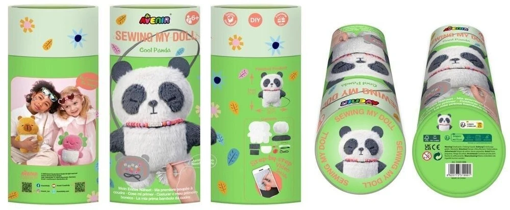 Mg Dystrybucja Rinkinys "Avenir" – pasisiūk savo pliušinį žaislą – panda