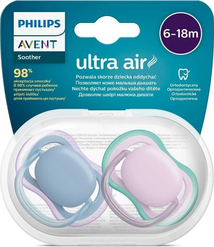 Philips AVENT SCF085/34 Ultra Air čiulptukas 6-18m tamsiai mėlynas/violetinis