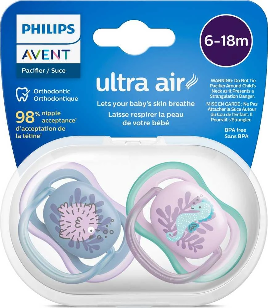 Philips AVENT SCF085/61 Žindukas Ultra Air 6-18m jūrų arkliukas/žuvis