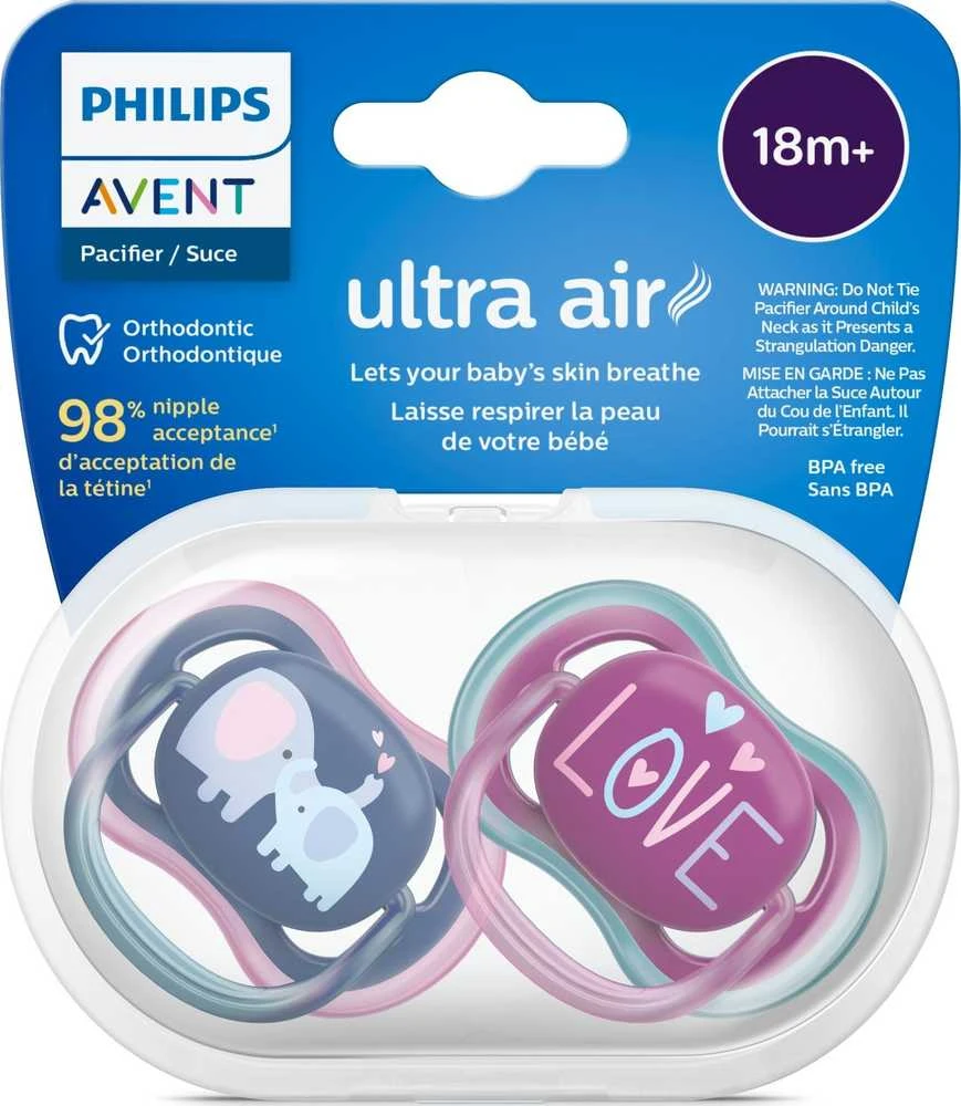 Philips AVENT SCF349/22 Ultra oro čiulptukas 18m+ dramblys/meilė