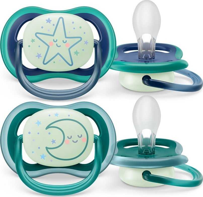 Philips AVENT SCF376/13 Čiulptukas Ultra Nighttime 6-18 žvaigždučių/mėnulio berniukas