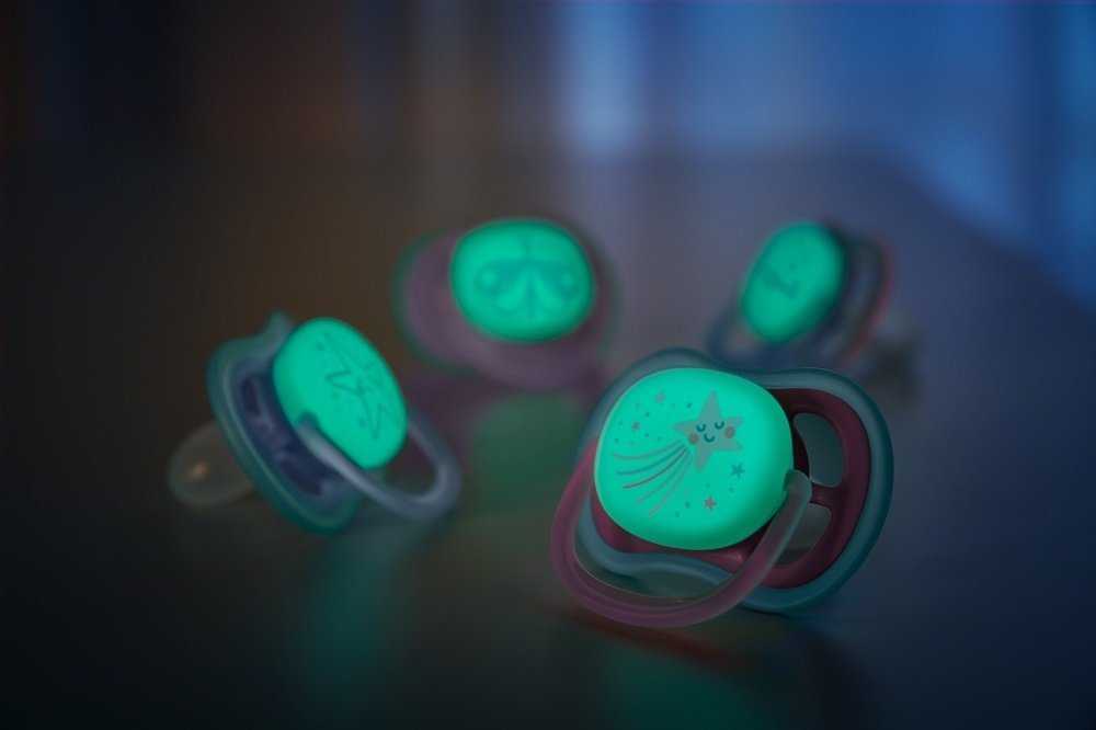 Philips AVENT SCF376/14 Čiulptukas Ultra Nighttime 6-18 sapnai/kometos mergina