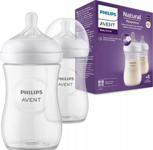 Philips Avent Natural maitinimo buteliukas 260 ml, 2 vnt., atsakas 1m+ žindukas
