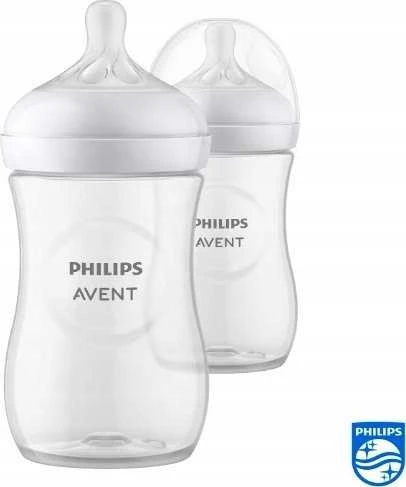 Philips Avent Natural maitinimo buteliukas 260 ml, 2 vnt., atsakas 1m+ žindukas