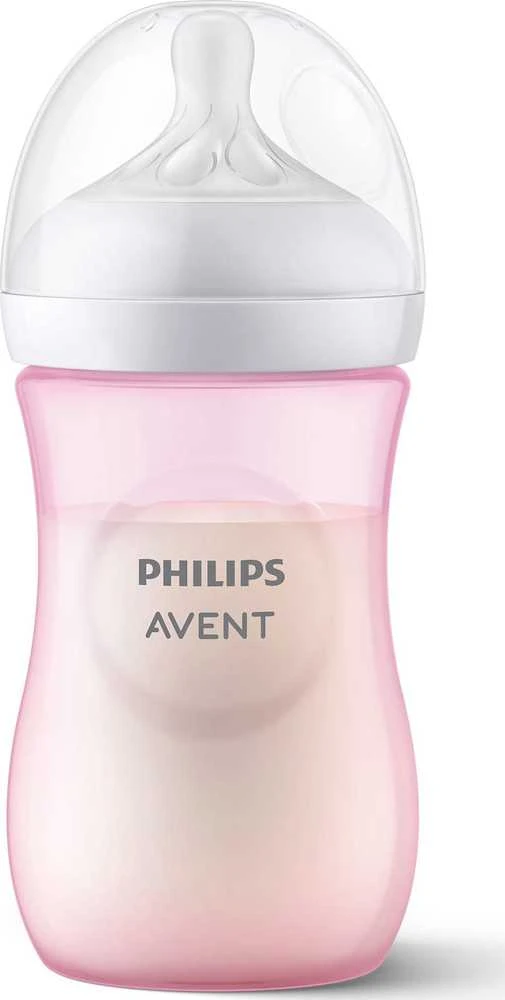Rožinis Philips Avent 260 ml buteliukas su dangteliu