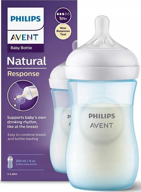 Philips Mėlyna AVENT SCY903/21 Natūralus buteliukas Responsive Mėlyna 260 ml