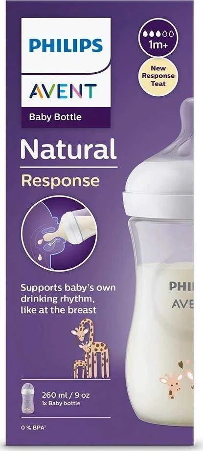 Philips Avent buteliuko pakuotė su žirafų motyvu