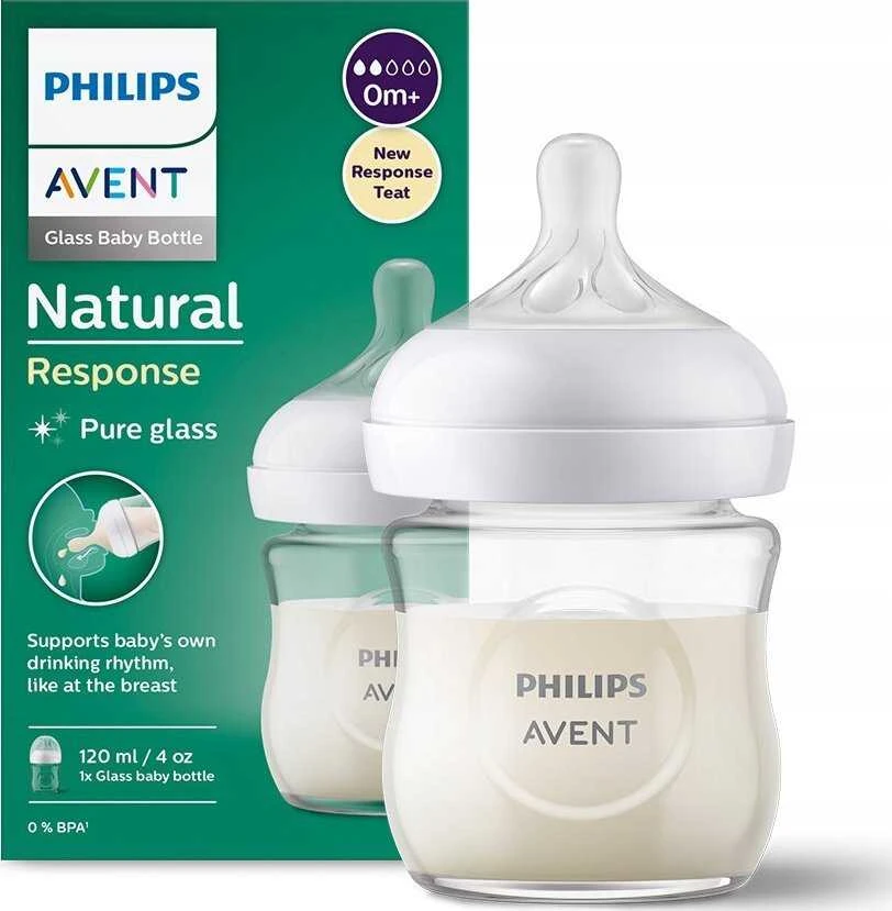 Philips Avent stiklinis buteliukas 120 ml su pakuote
