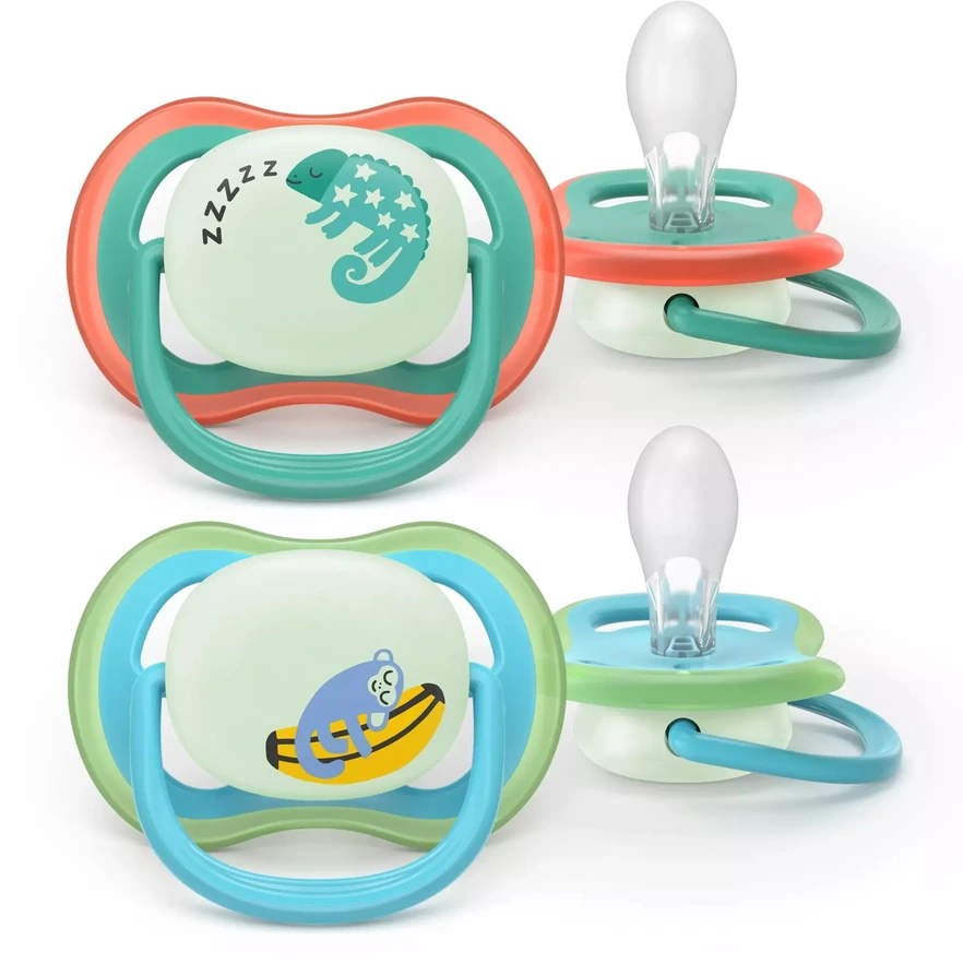 Avent Philips smoczek Ultra Air Night 6-18M (2 vnt.) dla chłopców SCF376/28 SCF376/28
