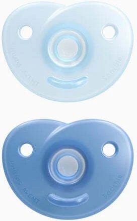 Avent Philips Soothie raminamasis čiulptukas, 0–6 mėn., mėlynas, 2 vnt. (SCF099/26)