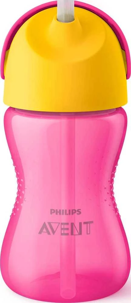 Philips AVENT 12+ mėn. puodelis su šiaudeliu 300 ml, rožinis