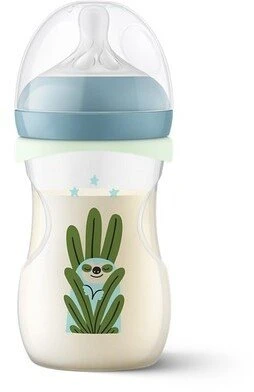 Philips Avent SCD838/17 Buteliukas 260ML Night + Čiulptukas responsywny Night Natural