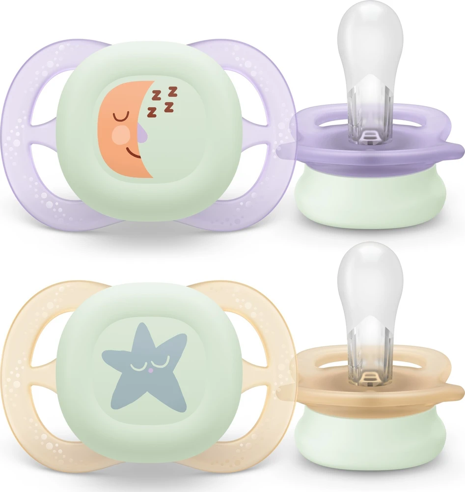 Philips AVENT SCF075/07 Čiulptukas Ultra Start Night 0-2m mėnulis/žvaigždė