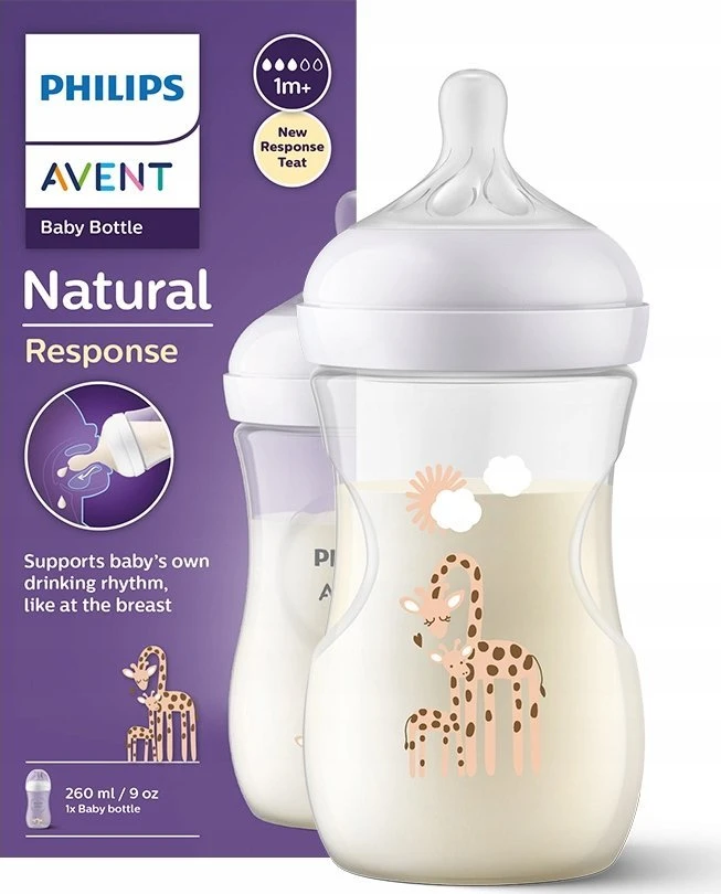 Philips AVENT SCY903/66 Buteliukas Responsive Natūralus dekoras 260 ml