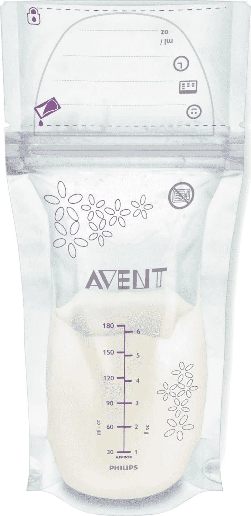 Avent Woreczki na pokarm balta 25x180ml (SCF603/25)