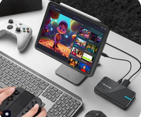 Ausinės „AVerMedia“ vaizdo įrašymo plokštė GC311G2 / „Live Gamer MINI“, juoda