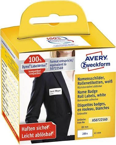 Avery Zweckform ZF ETIKETĖS PAVADINIMO ID RITINĖJE 41X89 MM