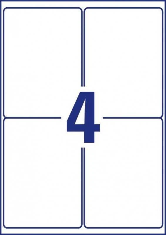 Avery Zweckform etiketės 99,1 mm x 139 mm, A4, balta, 1 etiketė, neperšlampamas, supakuota 25 vnt., L7994-25, lazeriniams spausdintuvams