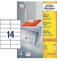 Avery Zweckform universalios etiketės, Balta 105x41mm 100 lapų (3477)