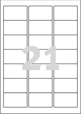 Avery Zweckform LABEL ZF J8560 63.5X38.1 25 SHEETS/525/ LABEL - J8560-25