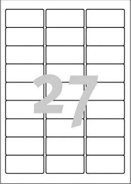 Plomby Avery Zweckform A4 63,5 x 29,6 mm